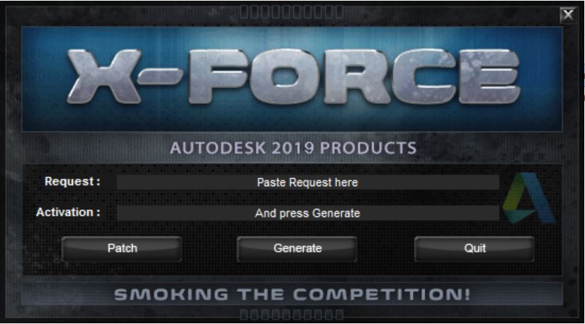 autocad 2019 x force keygen